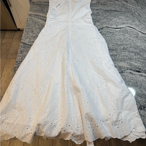 Veronica Beard Aven White Eyelet Midi Dress - Picture 11 of 13